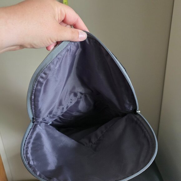 Thirty-One Gifts Quilted Black Backpack – Gray Trim, Adjustable Straps - Picture 4 of 6